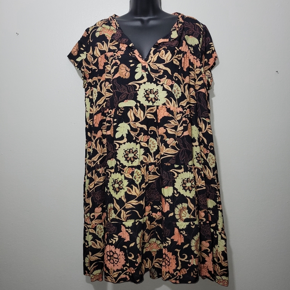 Roller Rabbit Taos Pamela Dress in Black Size M